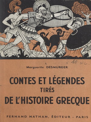 cover image of Contes et légendes tirés de l'histoire grecque